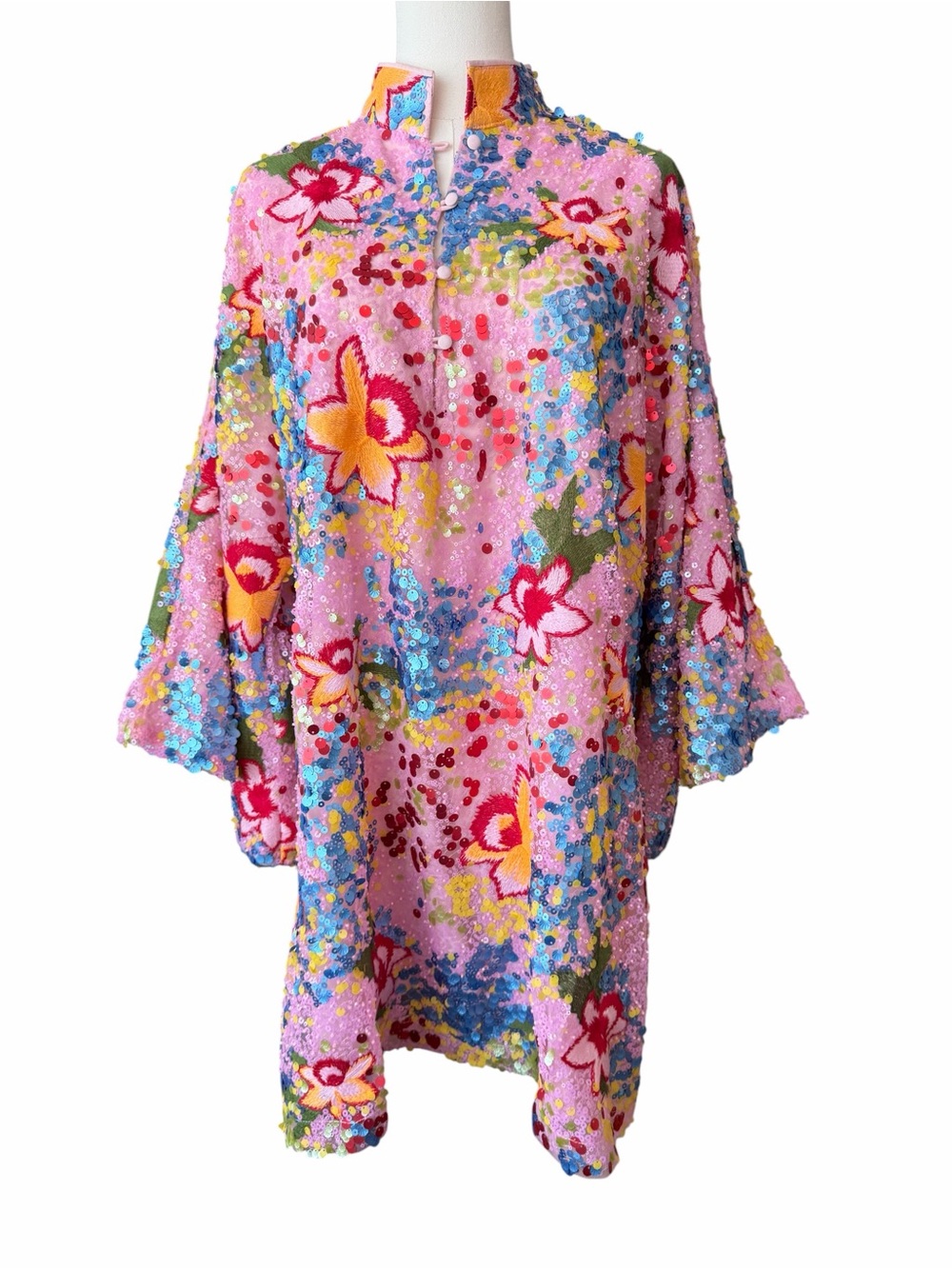L La Vie Style House Sequin Mini Caftan